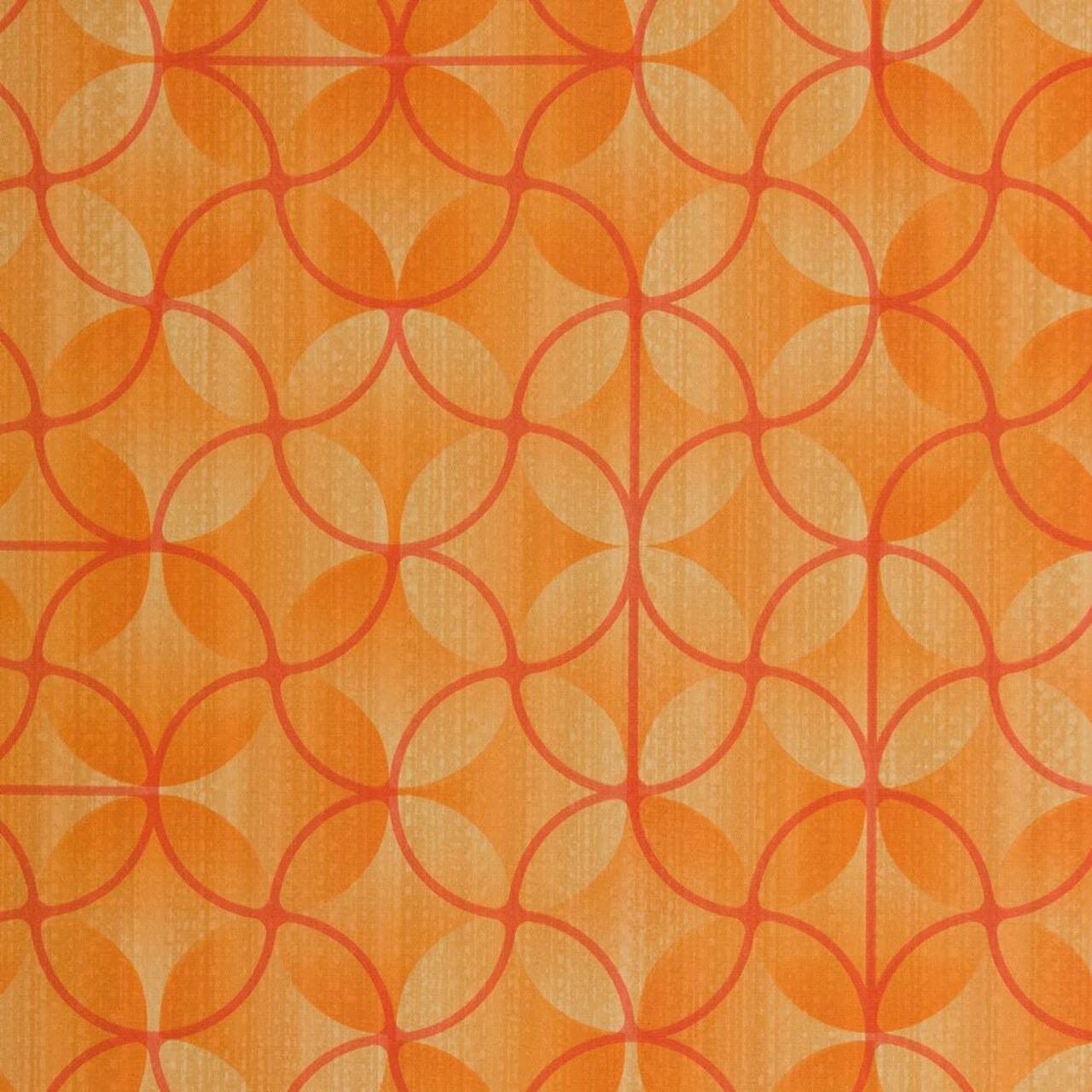 Orange Stain Resistant Performance Pet Friendly Abstract Vinyl Upholstery Fabric by The Yard - SKU: Marvin Sunset